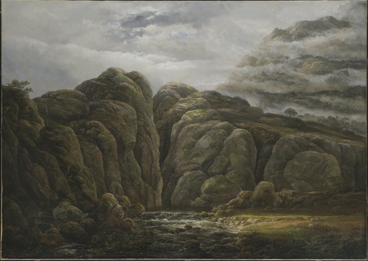 Paisaje montañoso noruego de Johan Christian Dahl