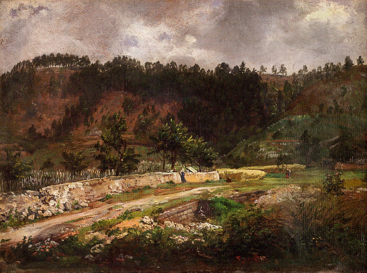 Carretera cerca de Pillnitz de Johan Christian Dahl