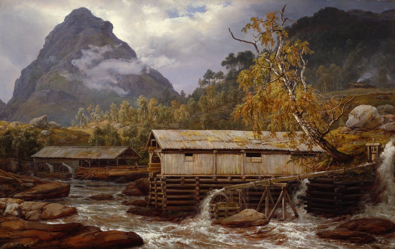 Aserradero de Kaupanger de Johan Christian Dahl