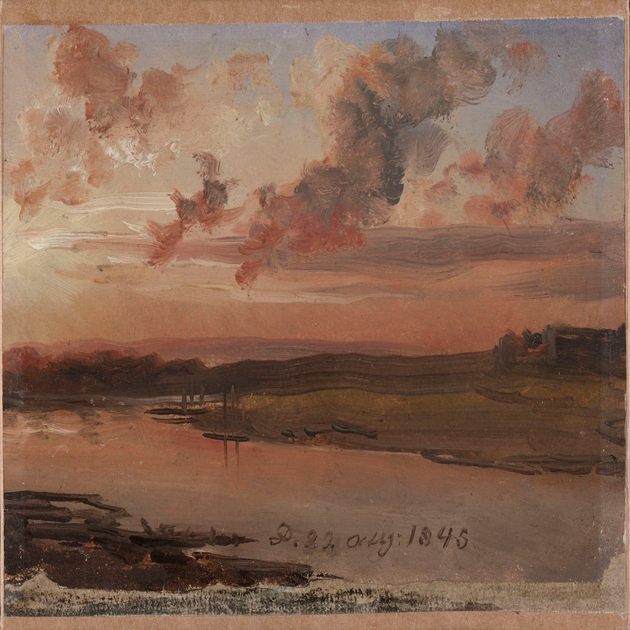 El Elba al atardecer de Johan Christian Dahl