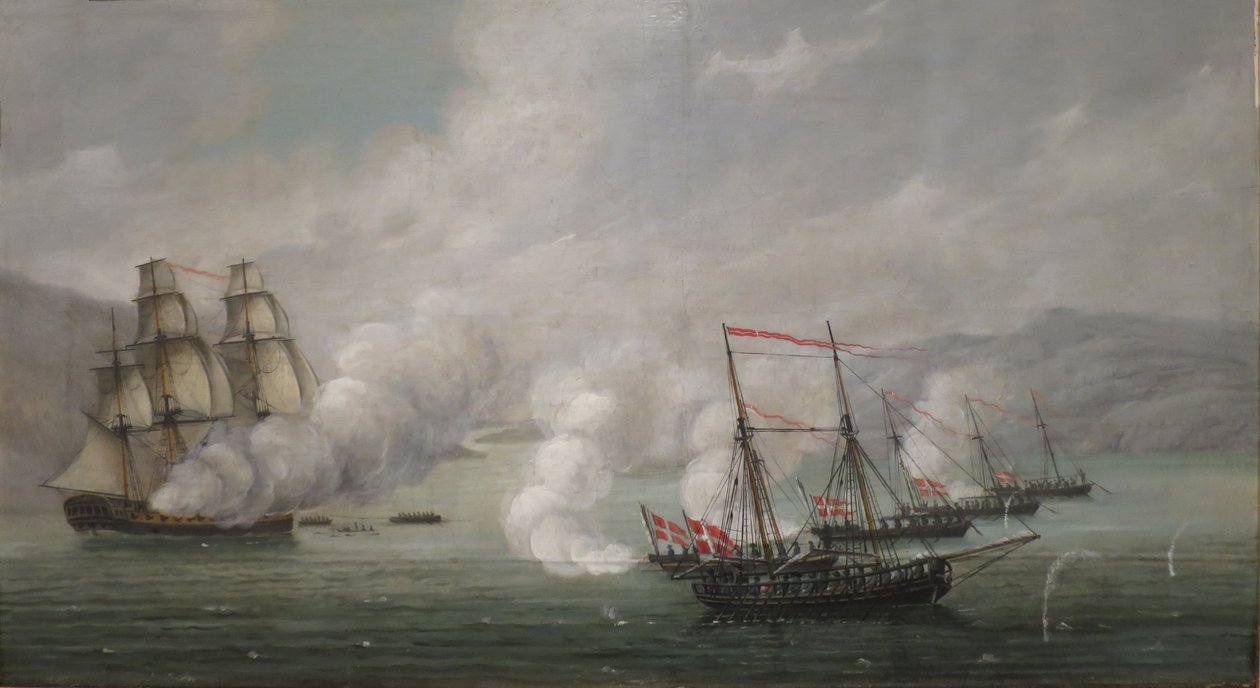 La batalla naval de Alvøen de Johan Christian Dahl