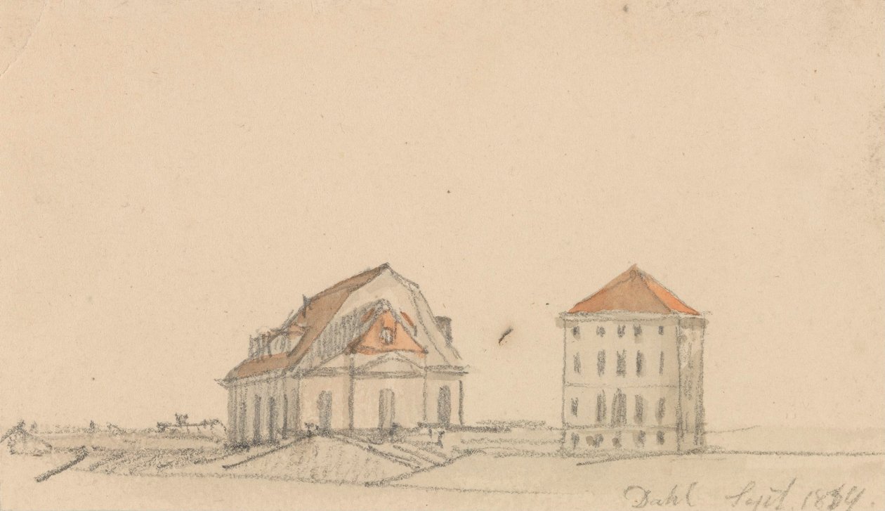 Dos casas de ladrillo de Johan Christian Dahl