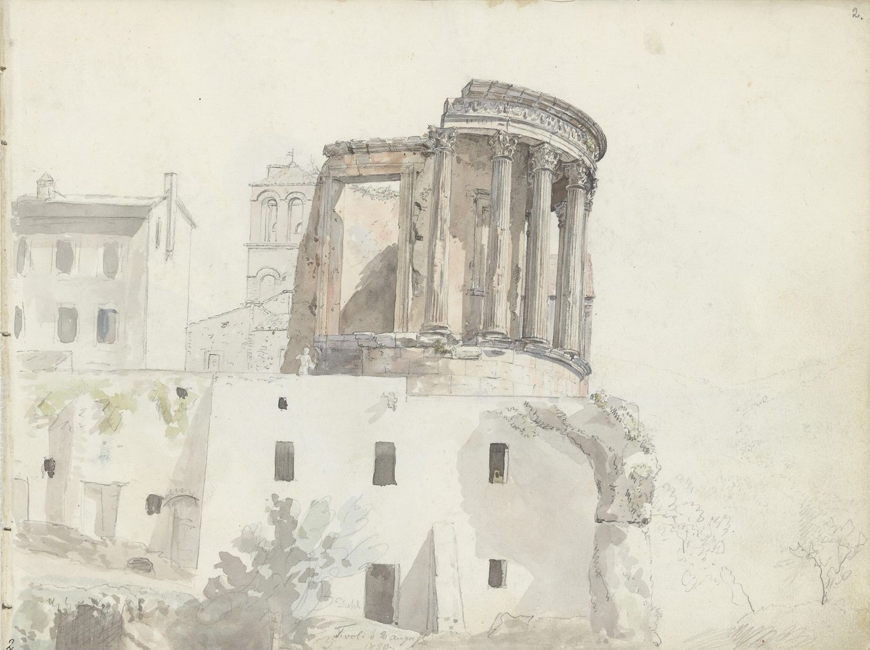 «Templo de Vesta», Tívoli de Johan Christian Dahl