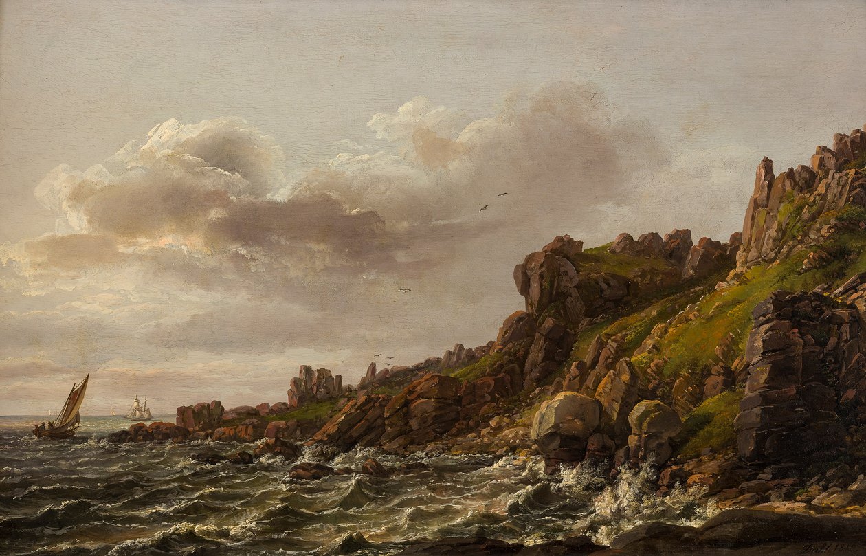 Vista de Kullen en Suecia de Johan Christian Dahl