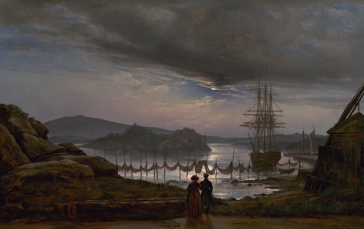 Vista desde Vaekero Cerca de Christiania de Johan Christian Dahl