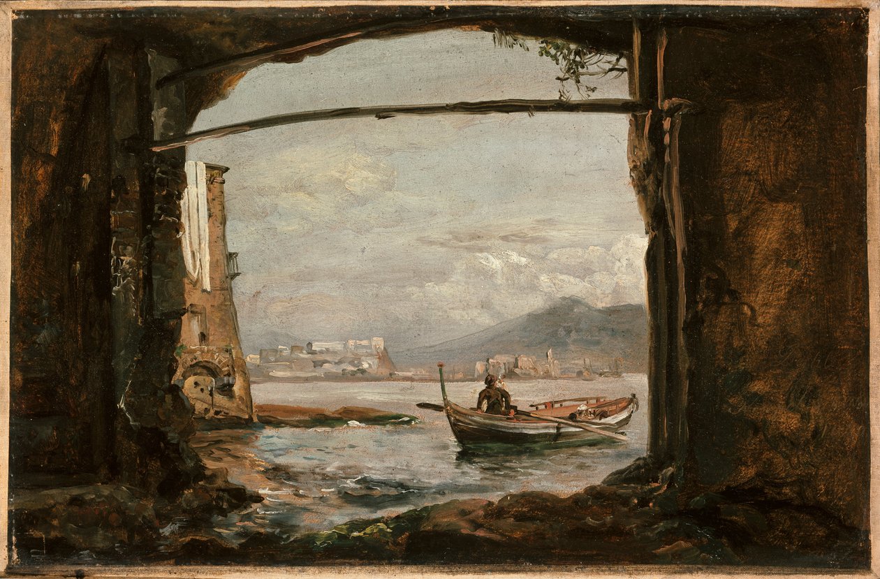 Vista desde una gruta cerca de Posillipo de Johan Christian Dahl