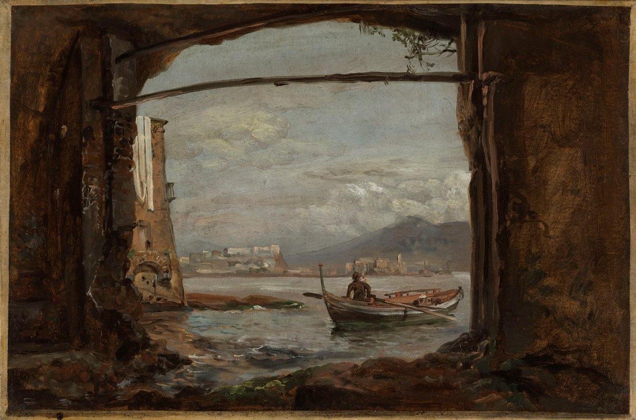 Vista desde una gruta cerca de Posillipo de Johan Christian Dahl