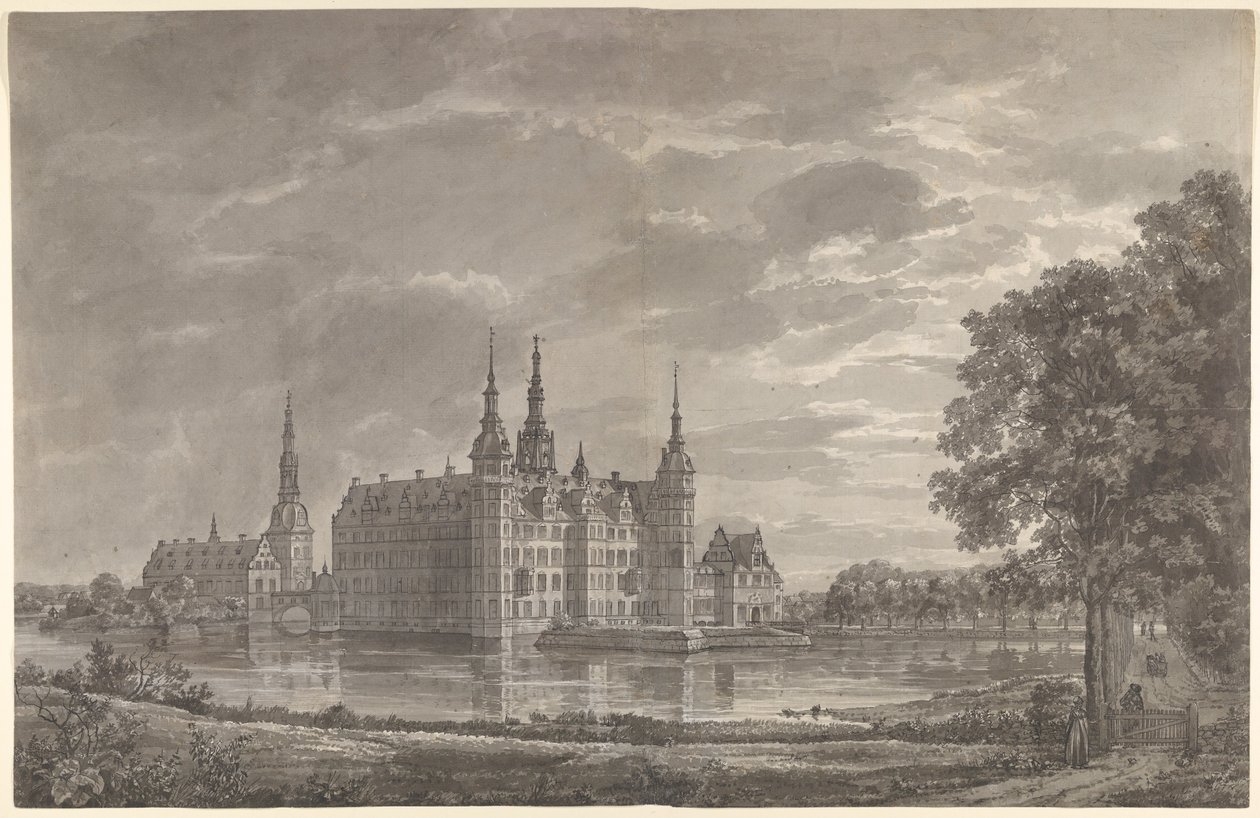 Vista del castillo de Frederiksborg desde el nordeste de Johan Christian Dahl
