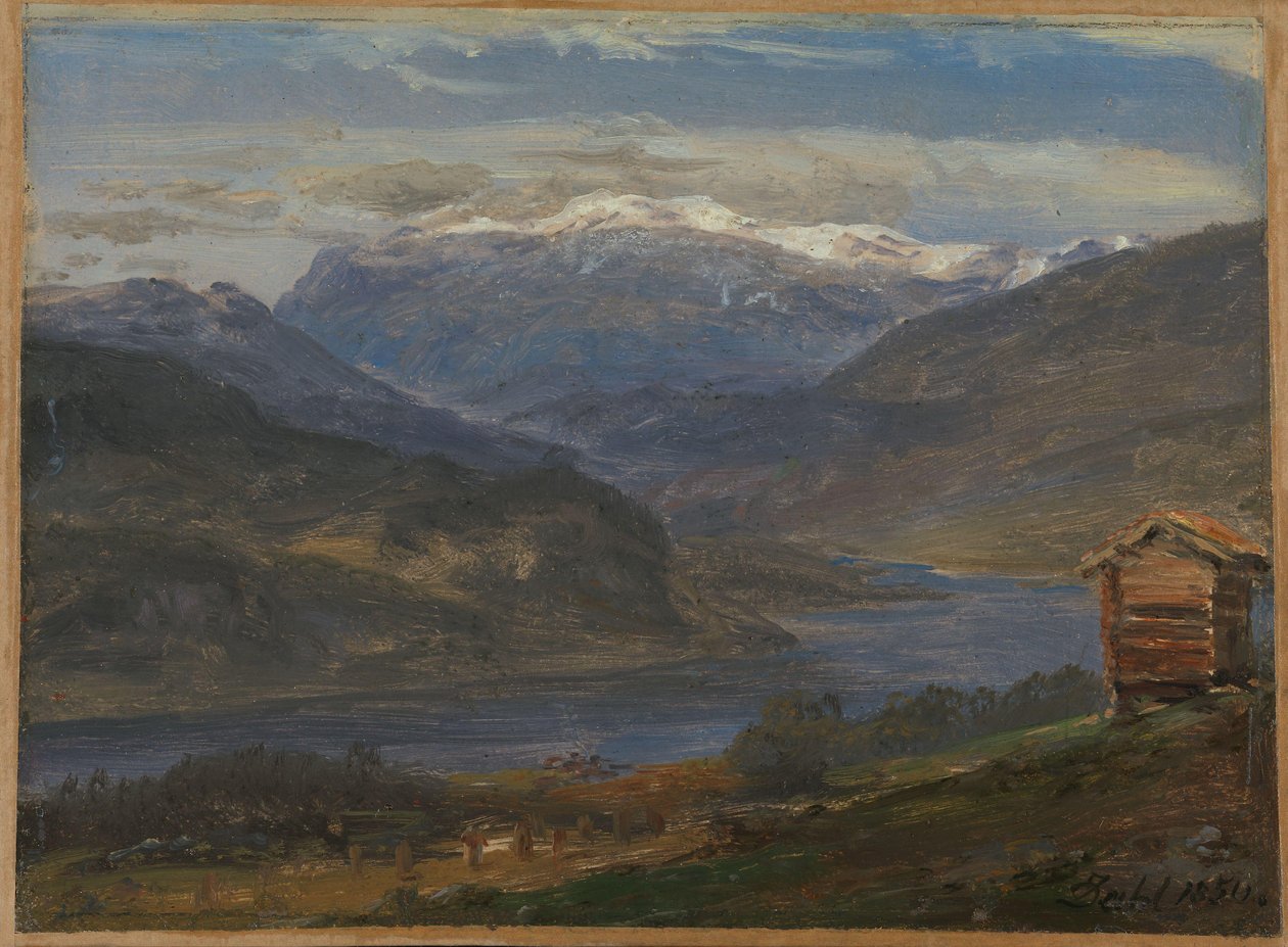 Vista de Hjelle en Valdres de Johan Christian Dahl