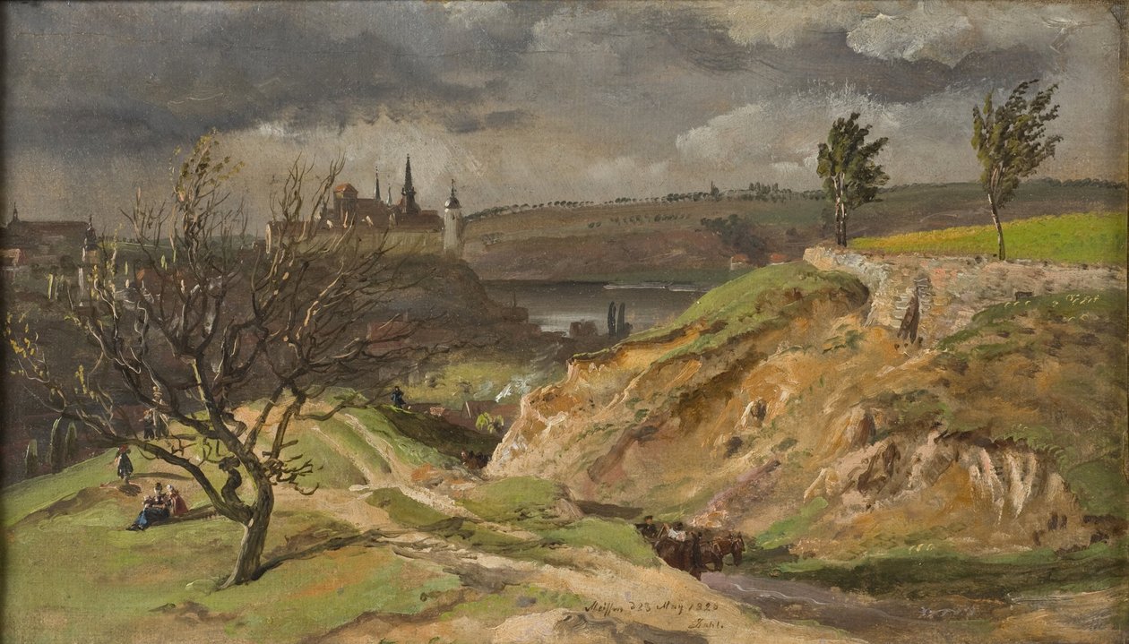 Vista de Meissen. Estudio de Johan Christian Dahl