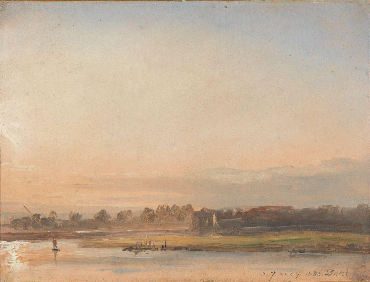 Vista del Elba de Johan Christian Dahl