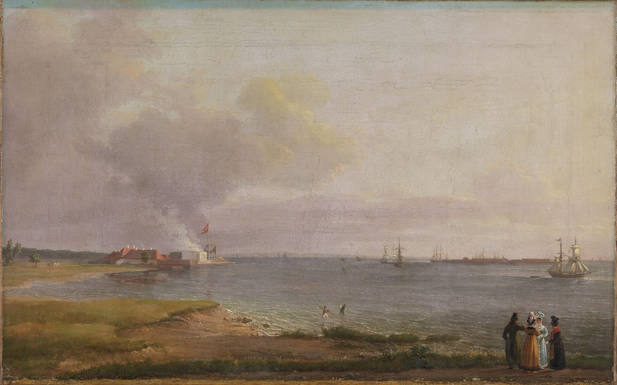 Vista de Øresund cerca de la calera de Johan Christian Dahl