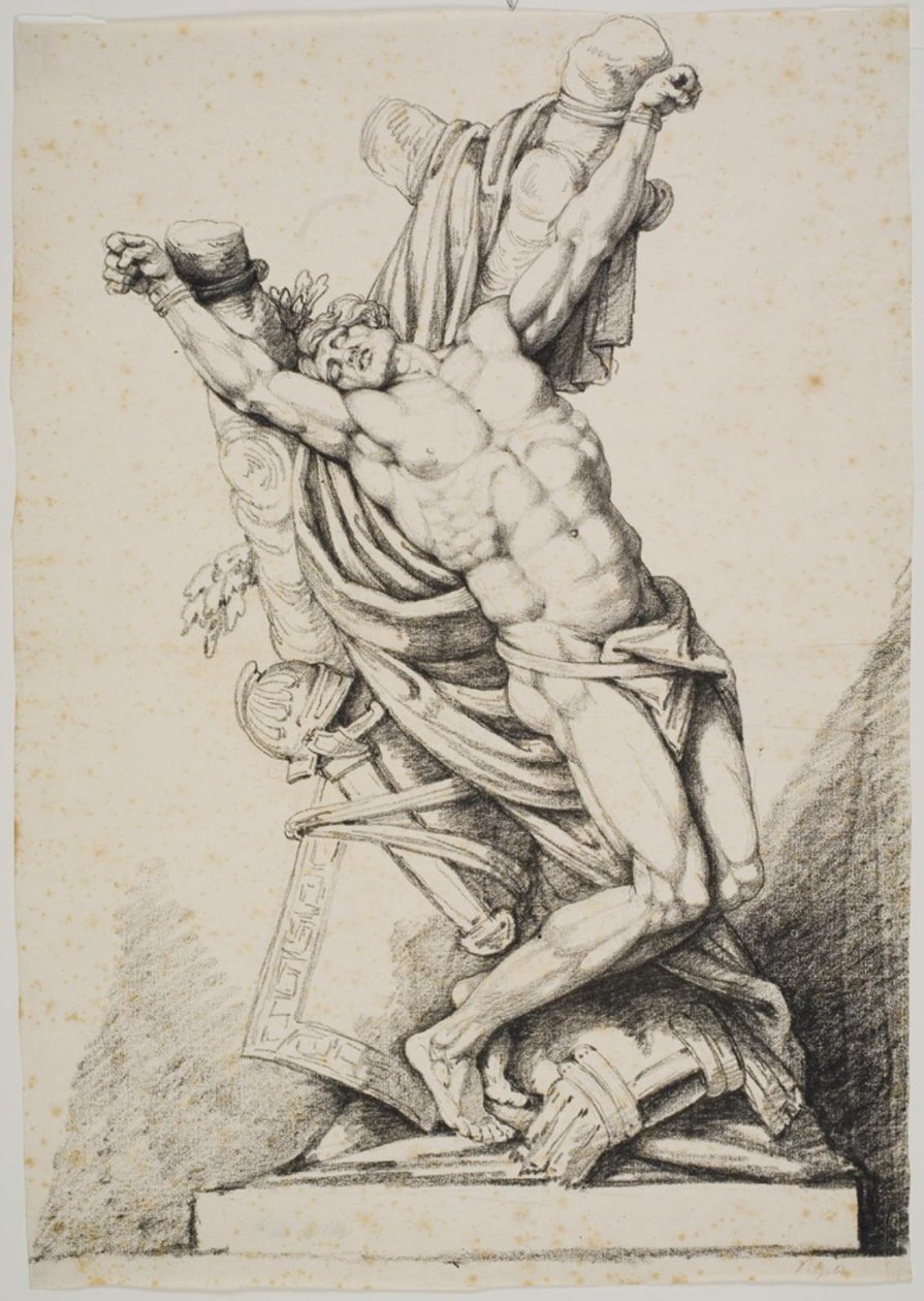 Guerrero desnudo atado a un árbol (¿Espartaco?) de Johan Christoph Petzold