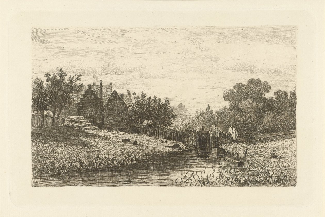 vista de una cerradura de Johan Conrad Greive