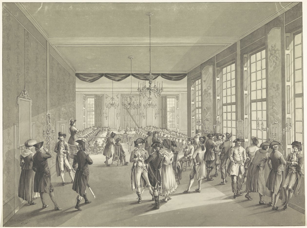 Asamblea General Central en La Haya, 1795 La Asamblea Central celebrada en St. Joris Doelen en La Haya en el año 1796 (título sobre el objeto) de Johan Daniël de Gijselaar