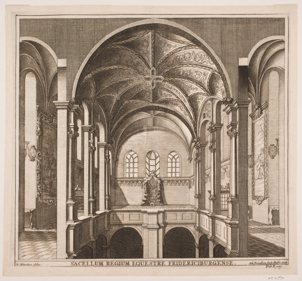 Danés: La ronda superior de la iglesia del castillo de Frederiksborg de Johan Friedlein