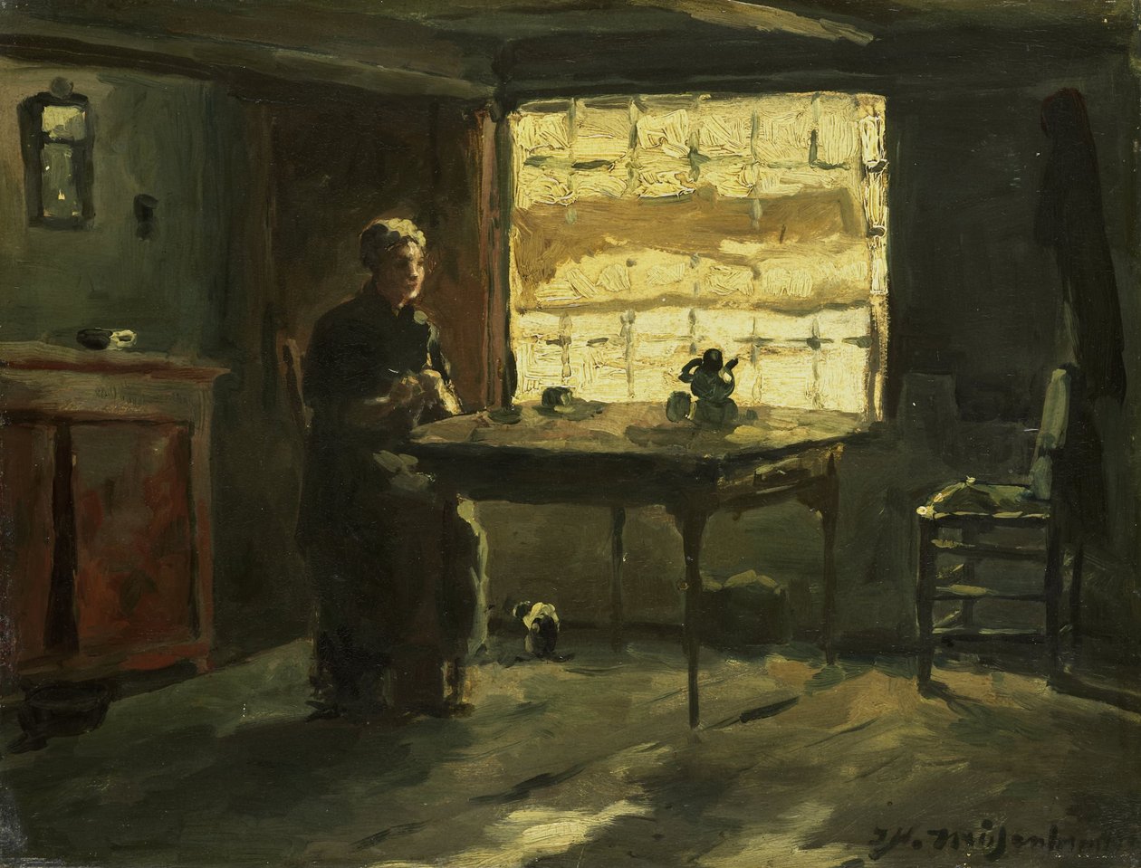 Interior de la granja de Johan Hendrik Weissenbruch