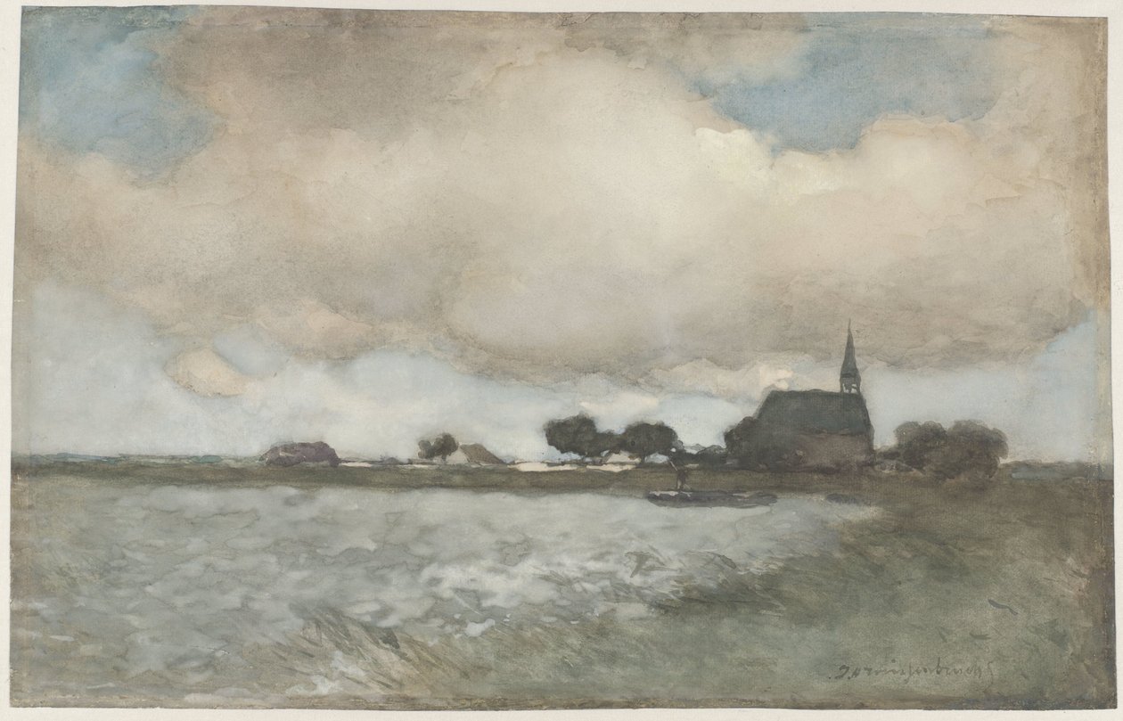 Vista de la iglesia de Noordse Dorp, cerca de Noorden
Vista de la iglesia de Noordse Dorp, cerca de Noorden de Johan Hendrik Weissenbruch