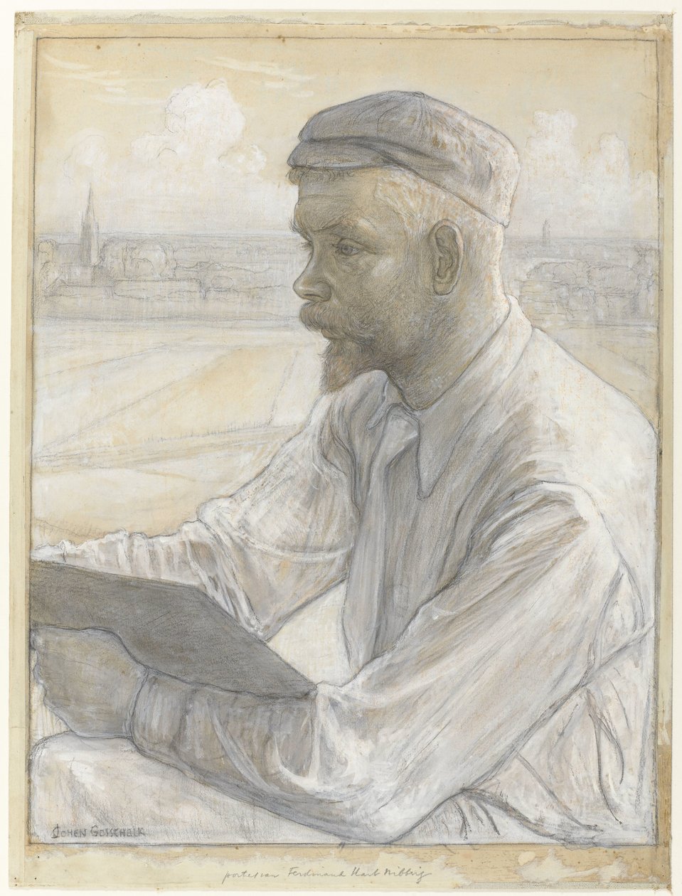 Retrato del pintor Ferdinand Hart Nibbrig de Johan Henri Gustaaf Cohen Gosschalk