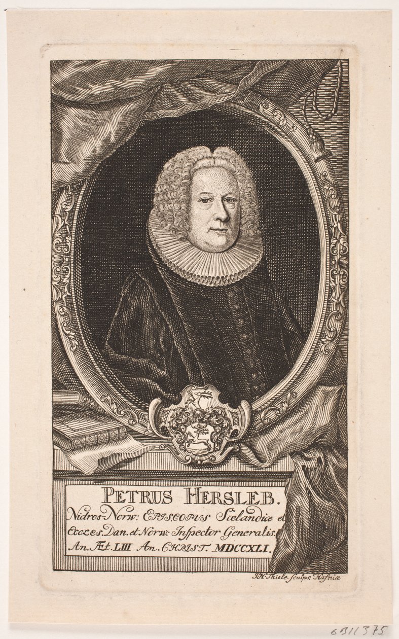 Obispo Peder Hersleb de Johan Herman Thiele