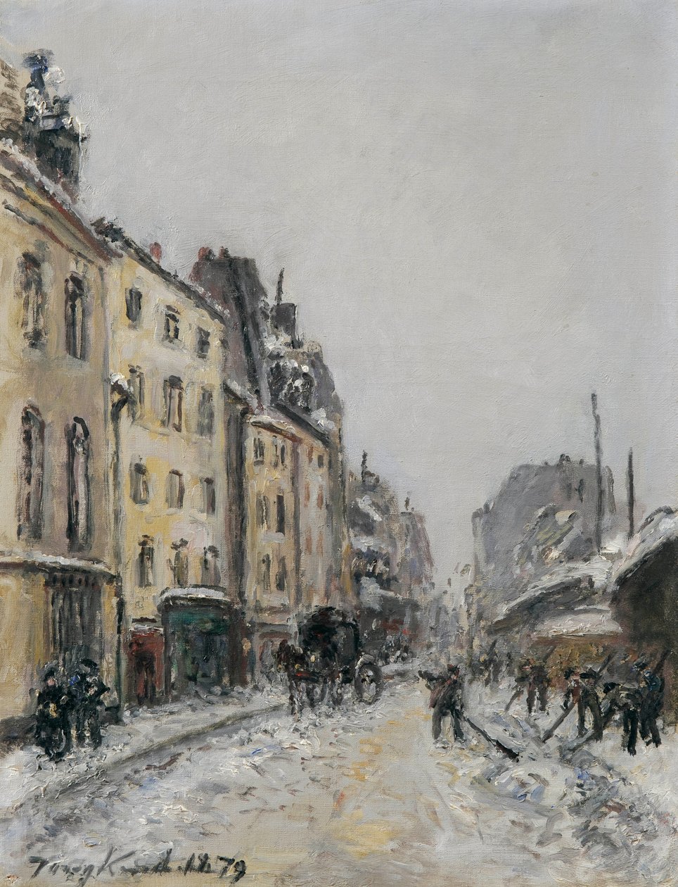 Rue du Faubourg-Saint-Jacques en París de Johan Jongkind