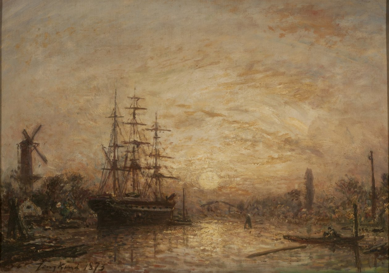 Puesta de sol en Holanda de Johan Jongkind