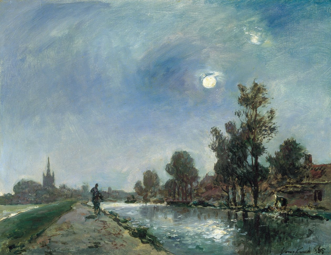 Camino de sirga cerca de Overschie de Johan Jongkind