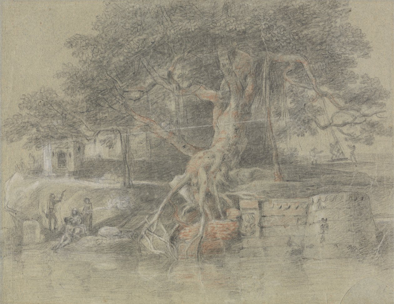 Un hindú moribundo llevado al río Ganges de Johan Joseph Zoffany