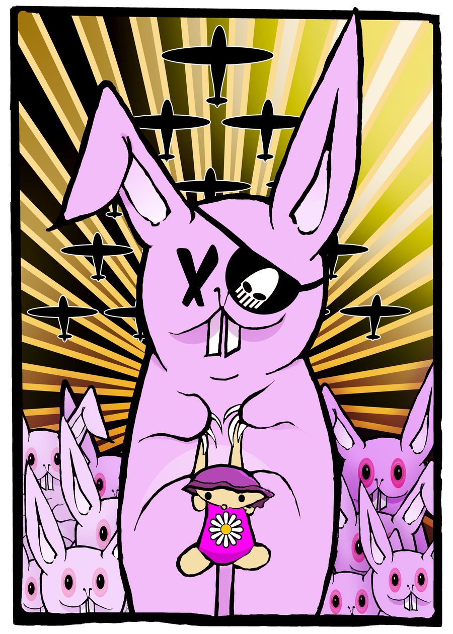 Los conejos, 2012 (pintura digital) de Johan Lilja