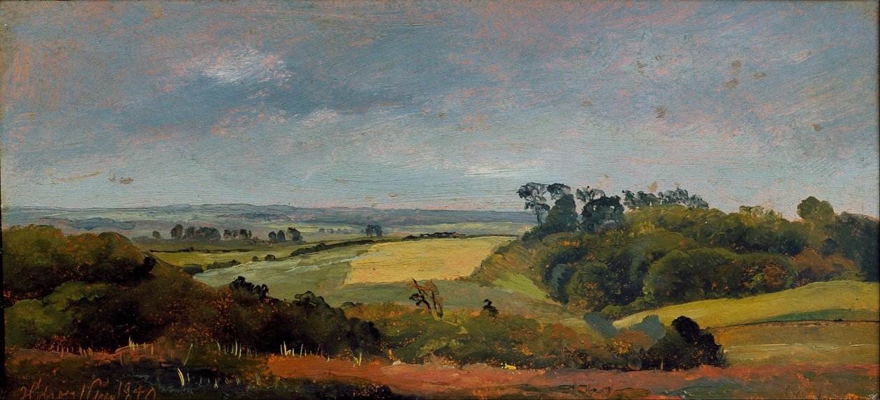 Cerca de Høbjerg. Frederiksværk. Estudio de Johan Lundbye