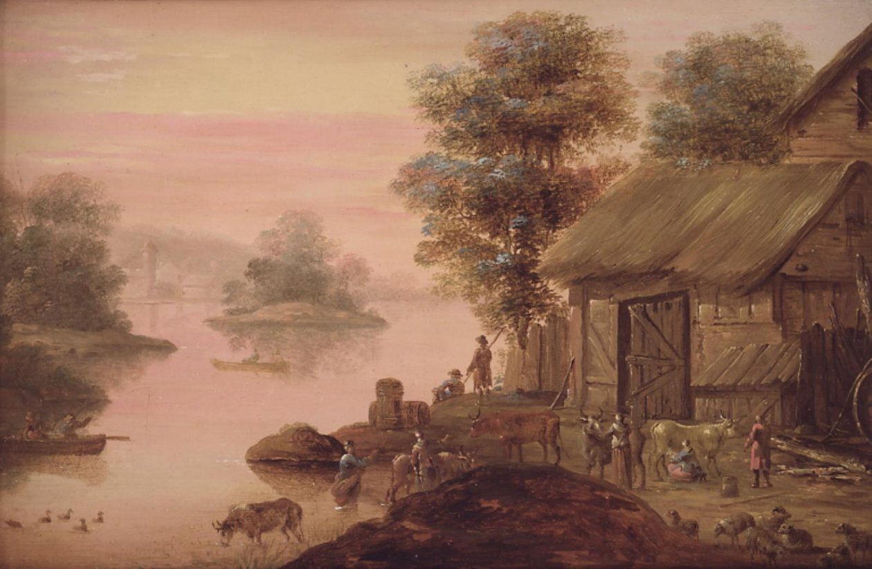 Paisaje al estilo holandés de Johan Mandelberg