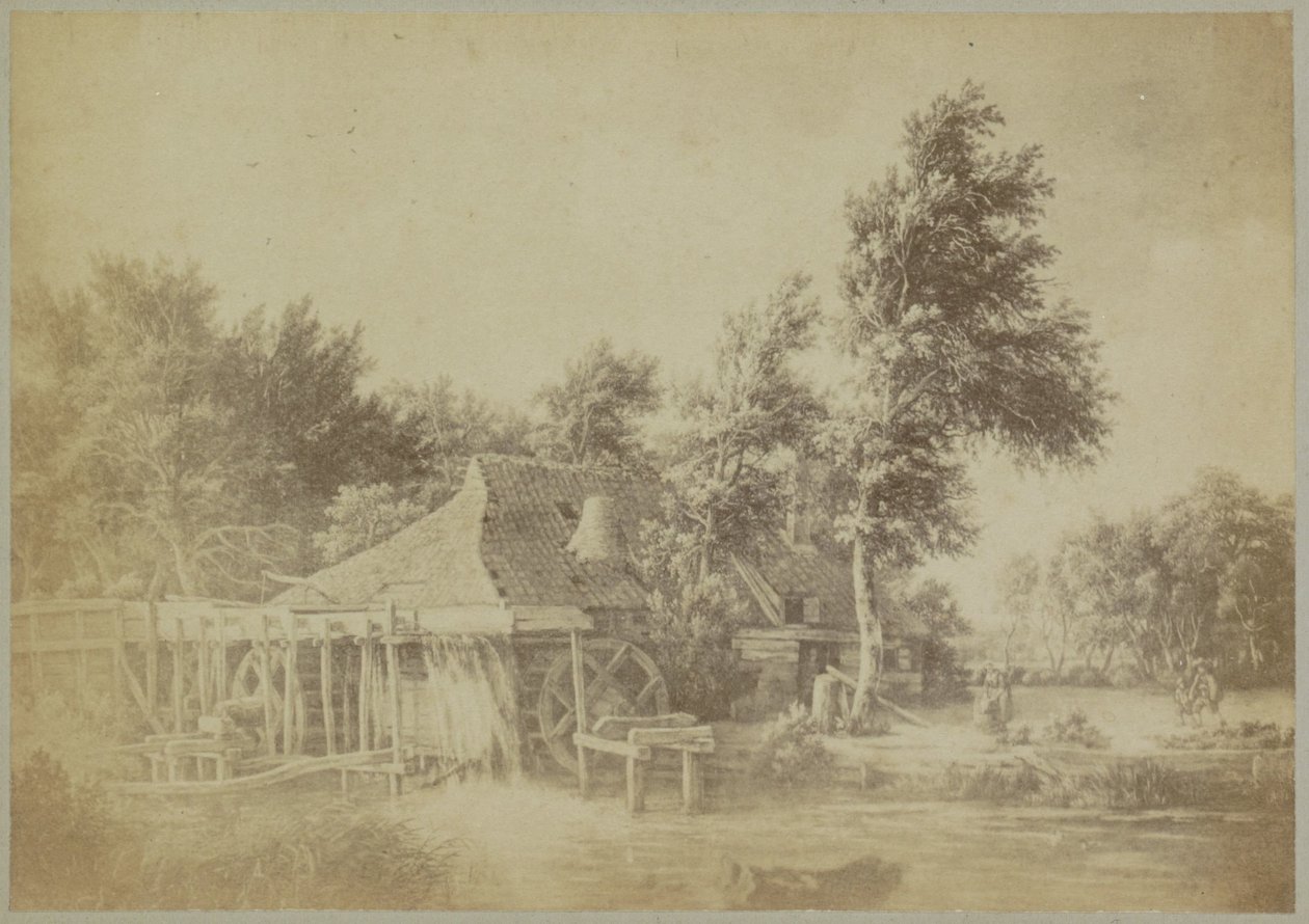 Fotoreproducción del cuadro "Un molino de agua" de Meindert Hobbema
Museo de Ámsterdam. Meindert Hobbema. - Le Moulin à eau. (título en el objeto) de Johan Marinus Schalekamp