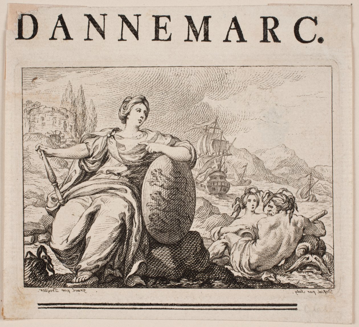 Viñeta para P. H. Mallet: Historia de Dinamarca I, 1758 de Johan Martin Preisler