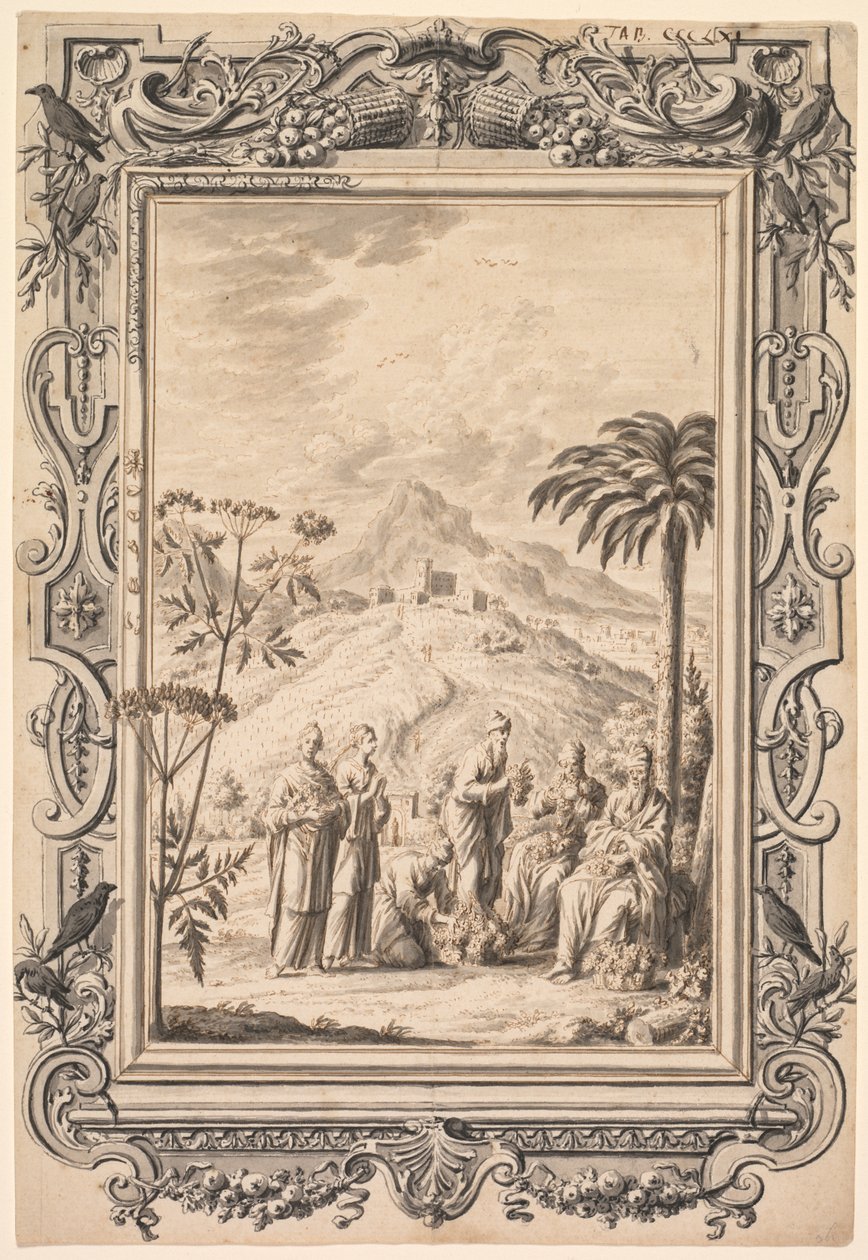 Ilustración y diseño de borde para Kupfer-Bibel (Biblia de Cobre) de Johan Melchior Füssli