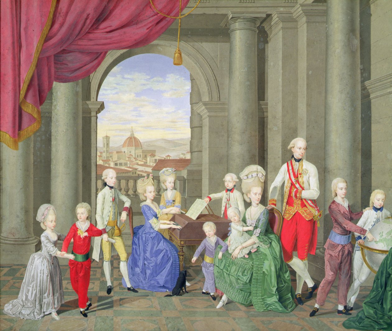 La familia de Pedro Leopoldo, Gran Duque de Toscana (1747-92), luego Leopoldo II, Emperador del Sacro Imperio Romano, ca.1782 de Johan Moll