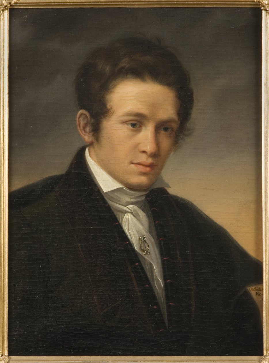Retrato del poeta Karl August Nicander de Johan Olaf Sodermark