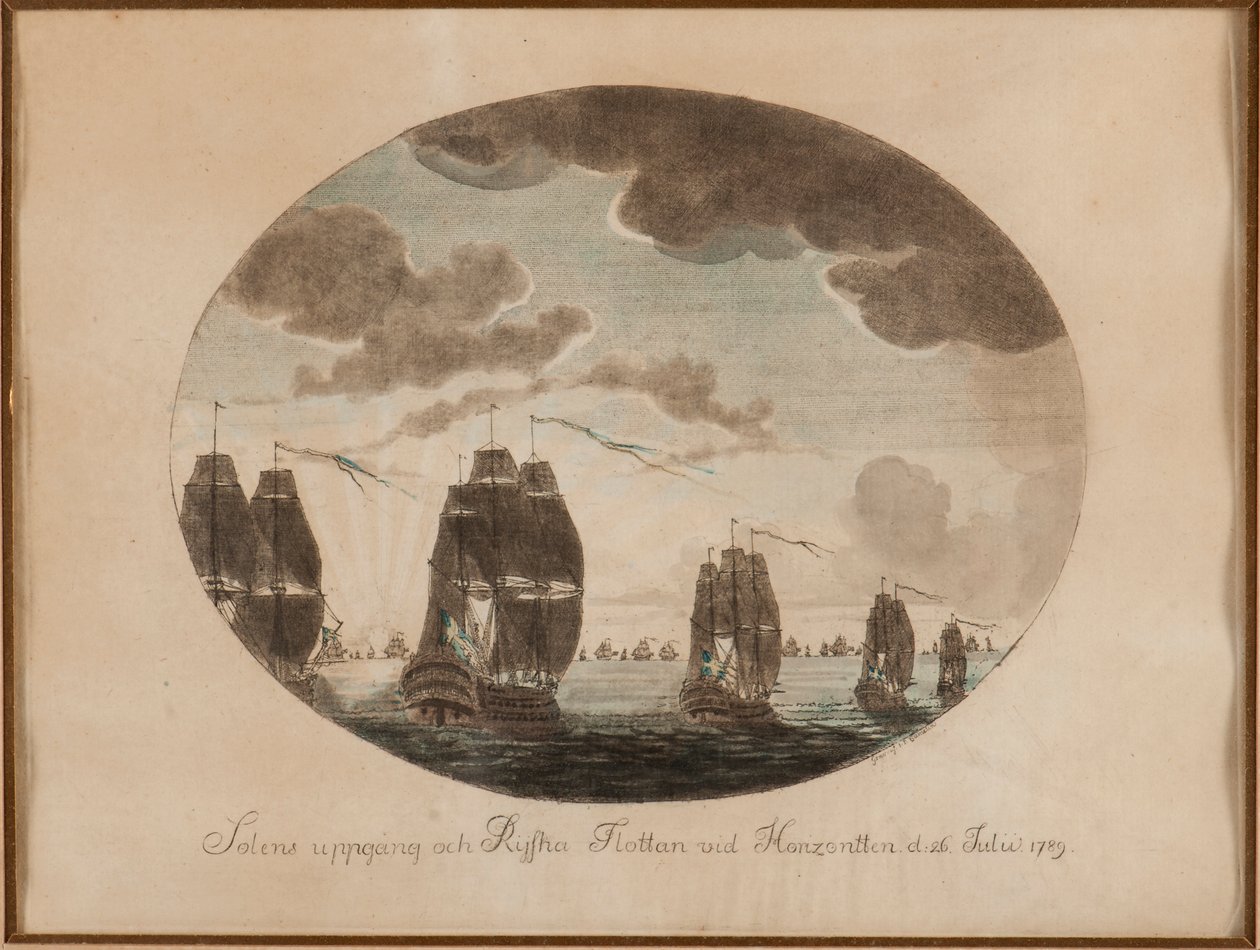 La batalla naval de Öland el 26 de julio de 1789, c. 1790 de Johan Petter Cumelin