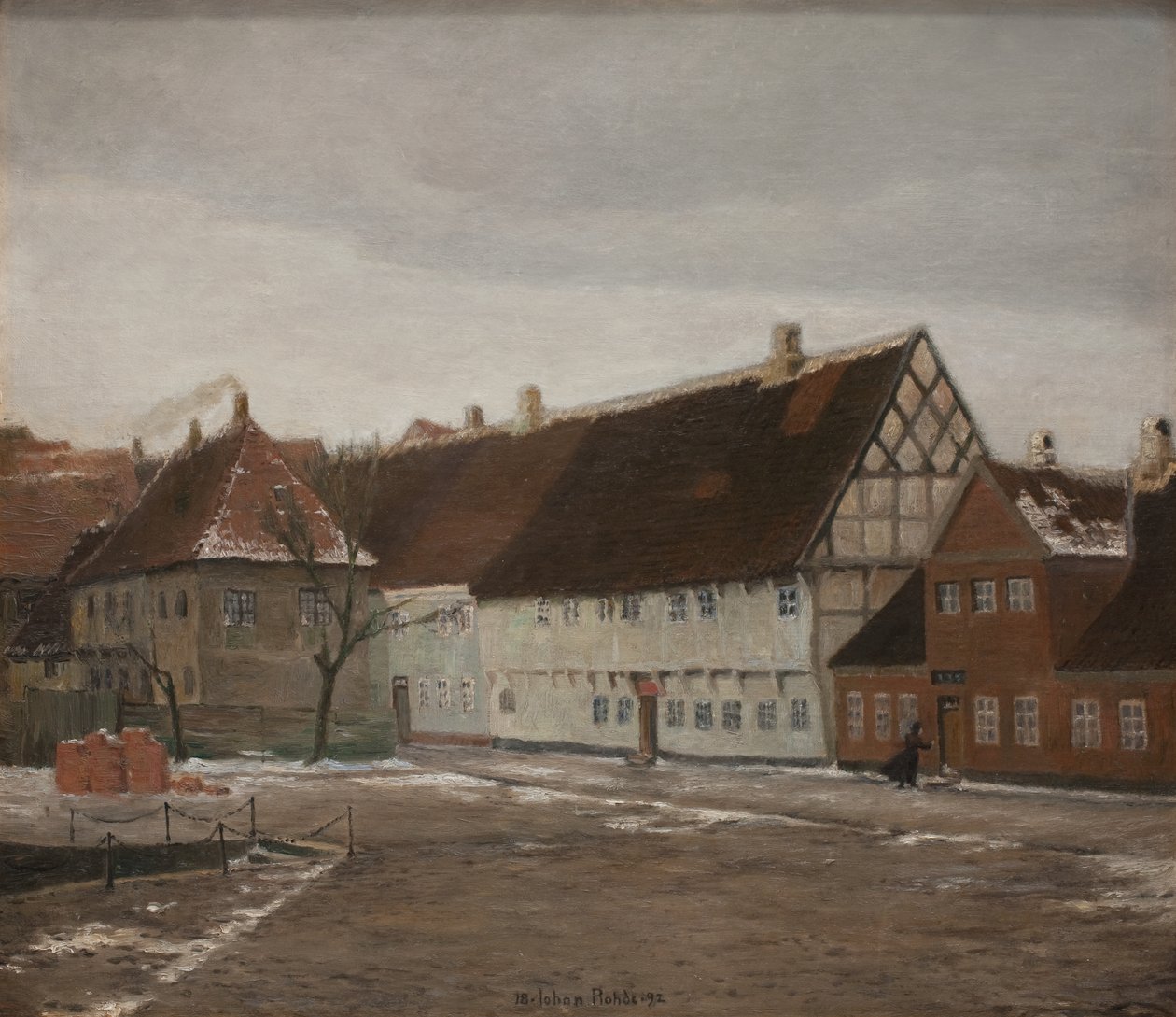 Noche de invierno en Ribe, Jutlandia de Johan Rohde