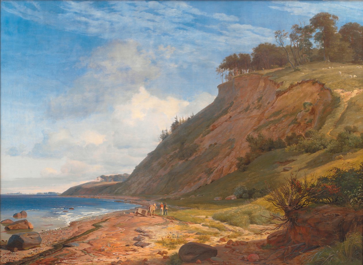 Una costa danesa. Vista desde Kitnæs en el fiordo de Roskilde. Zelanda de Johan Thomas Lundbye