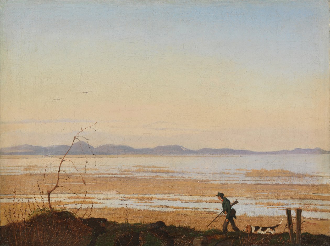 Una tarde junto al lago Arresø, ca. 1837 de Johan Thomas Lundbye