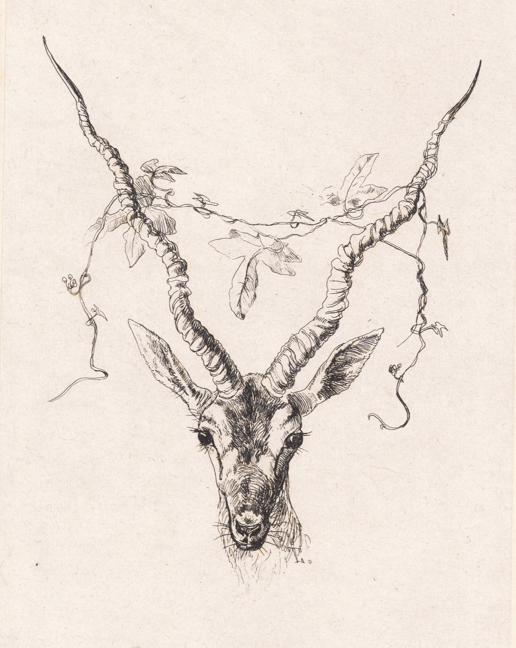 Cabeza de antílope de Johan Thomas Lundbye