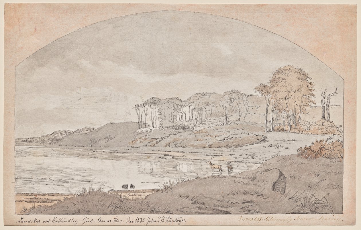 Bosque de Asnæs, bahía del fiordo de Kalundborg de Johan Thomas Lundbye