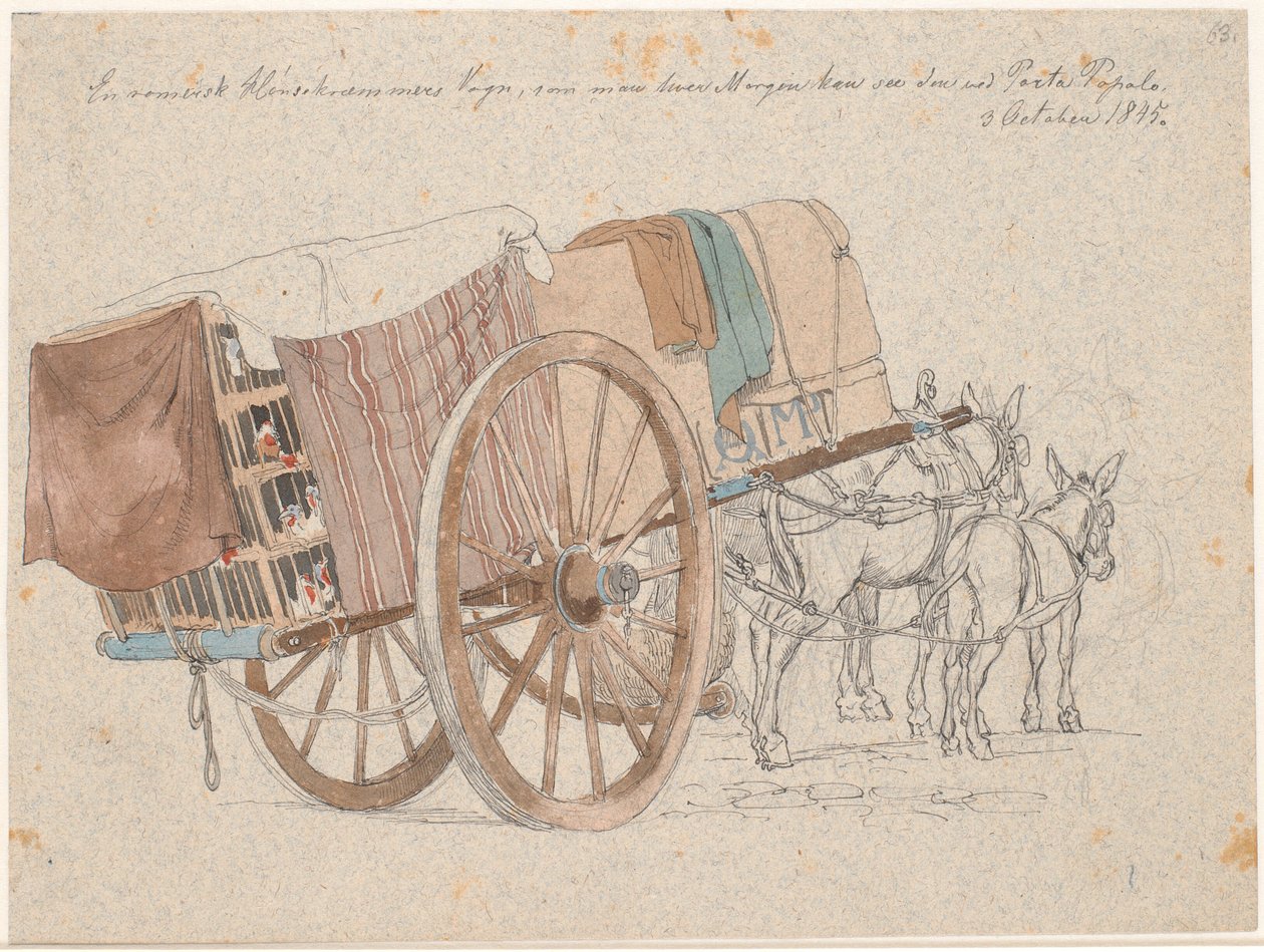 El carro del vendedor de gallinas de Johan Thomas Lundbye