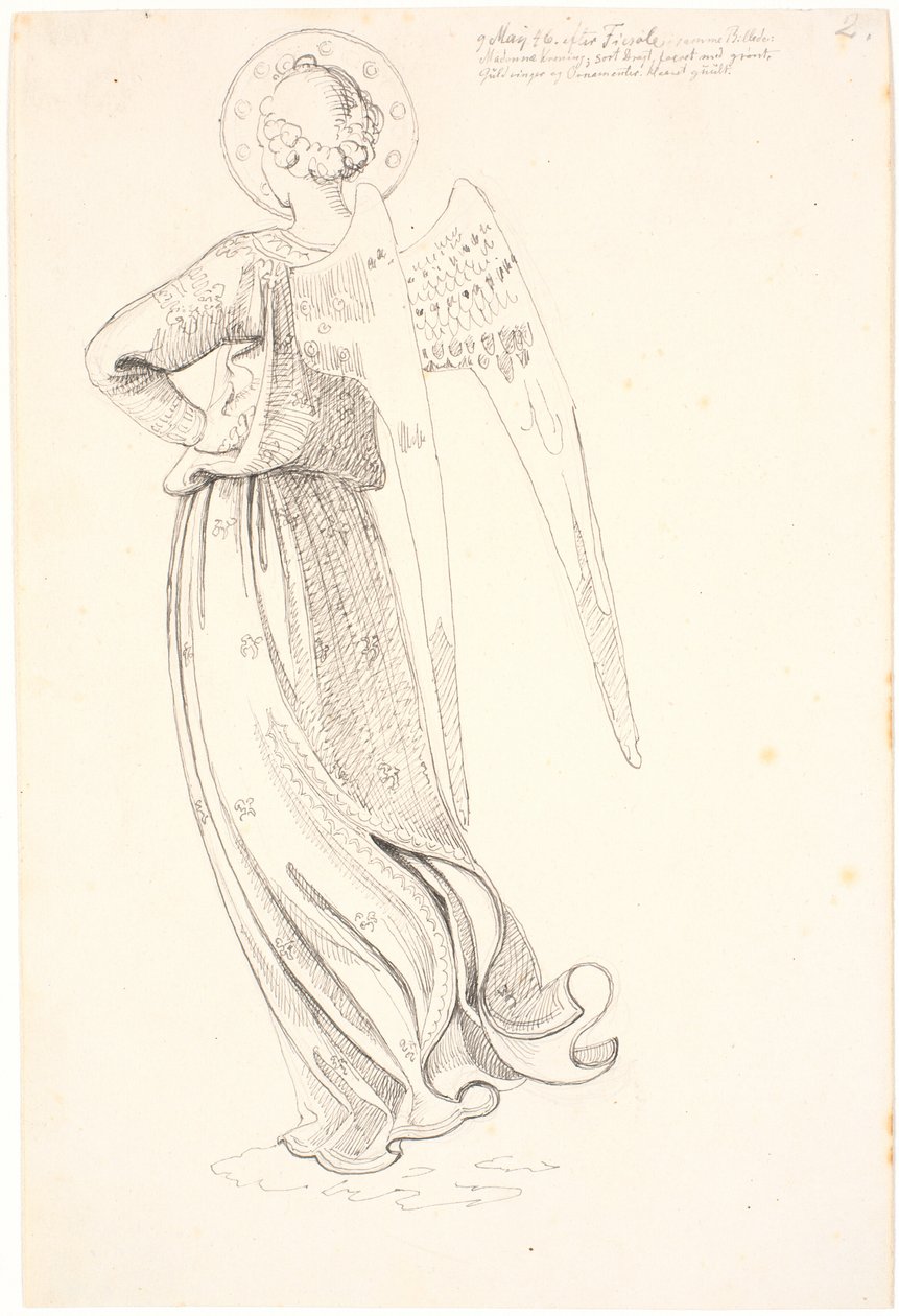 Ángel visto desde atrás - después de Fra Angelico de Johan Thomas Lundbye