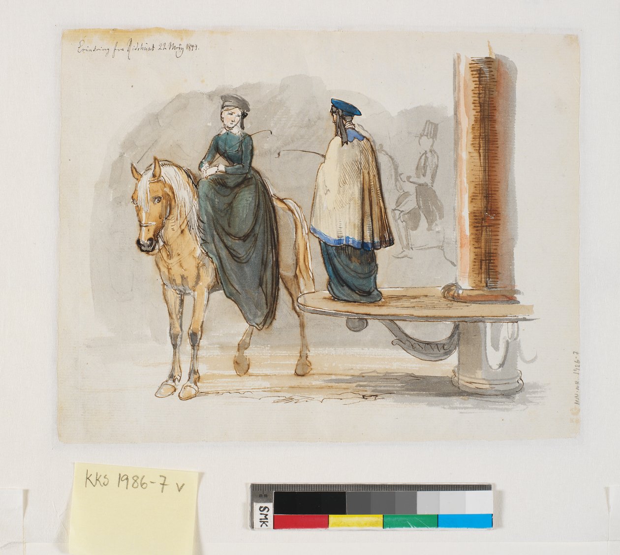 «Recuerdo del picadero. 22 de marzo de 1844.» de Johan Thomas Lundbye