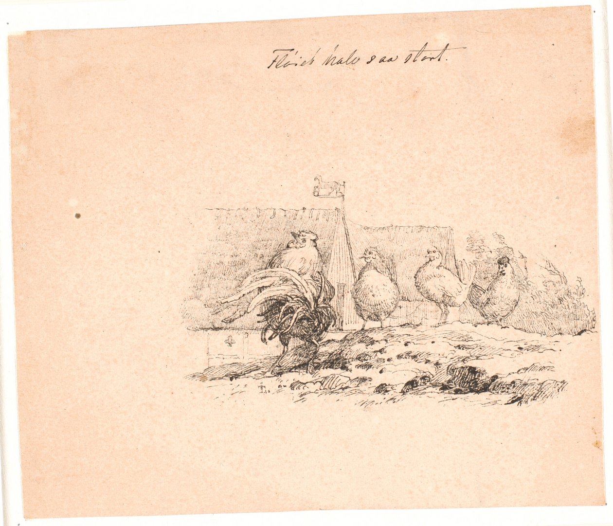 Hanen. Ilustración para "Fabler for Børn" de Kaalund. Ver comentario del catálogo de archivos. de Johan Thomas Lundbye