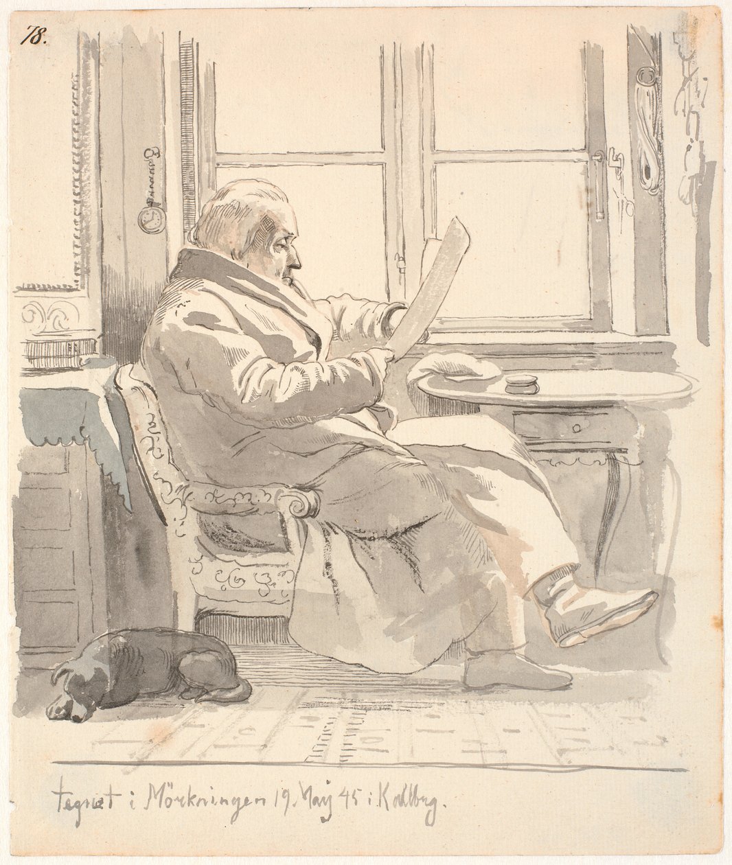 Retrato del abuelo de J. Th. Lundbye, consejero de justicia y administrador de aduanas E. Bonnevie de Johan Thomas Lundbye