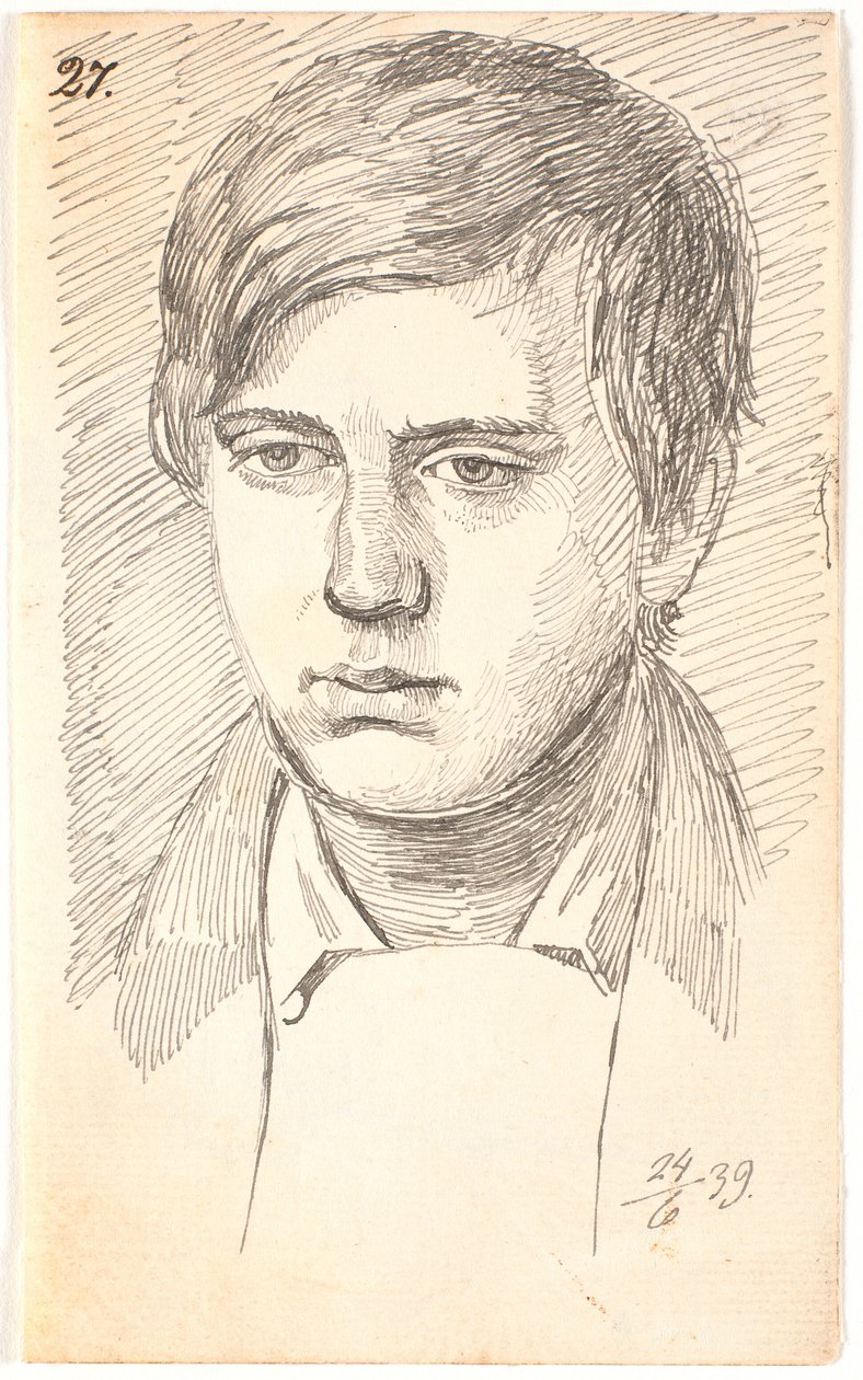 Retrato de un joven, de frente de Johan Thomas Lundbye