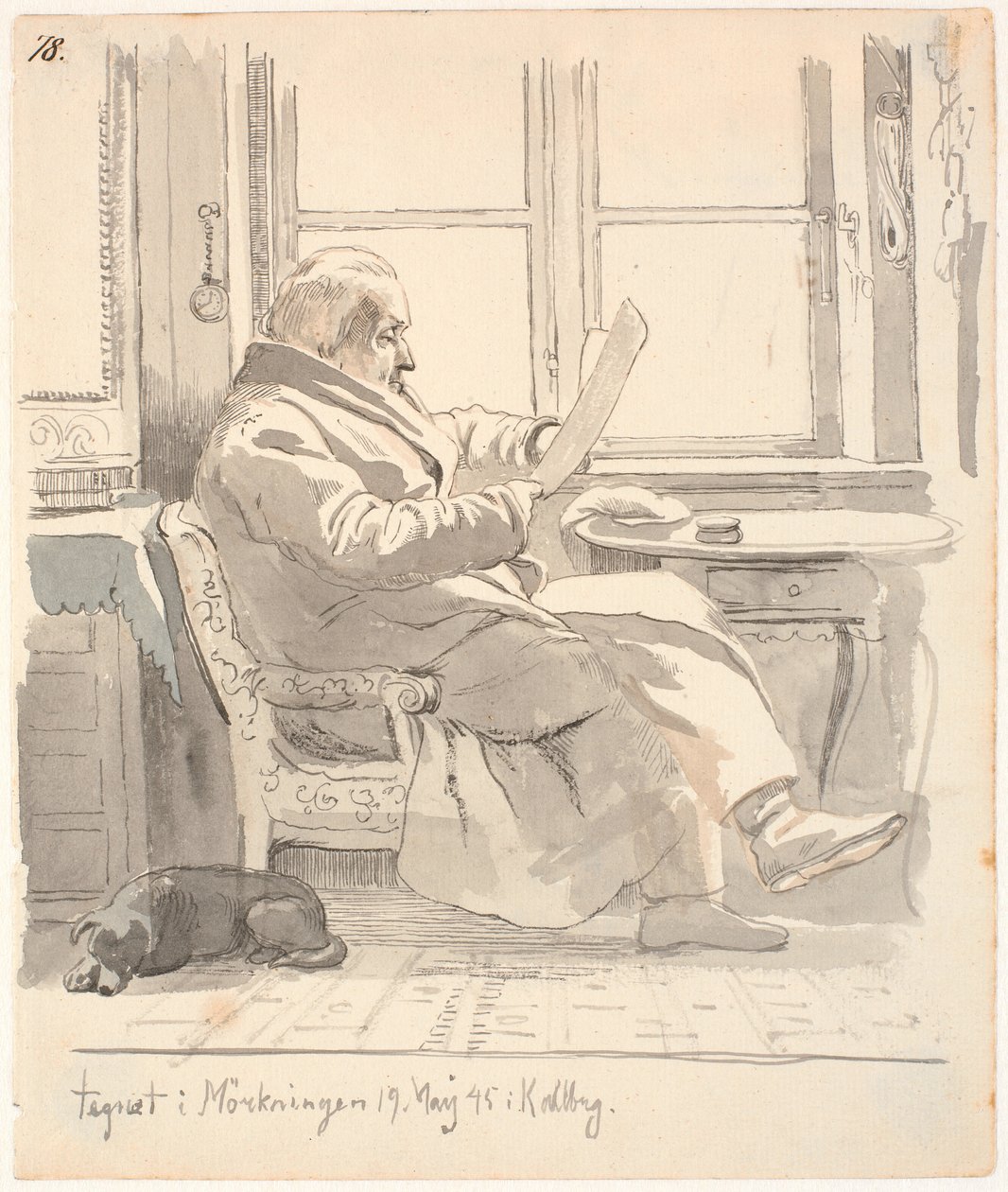 Retrato del abuelo de J. Th. Lundbye, consejero de justicia y administrador de aduanas E. Bonnevie de Johan Thomas Lundbye