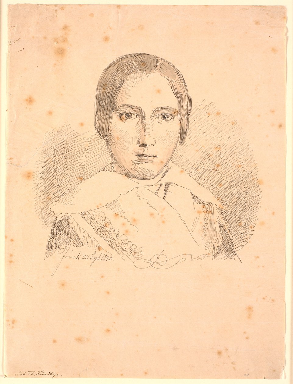Retrato de una joven de Johan Thomas Lundbye